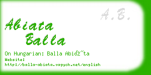 abiata balla business card